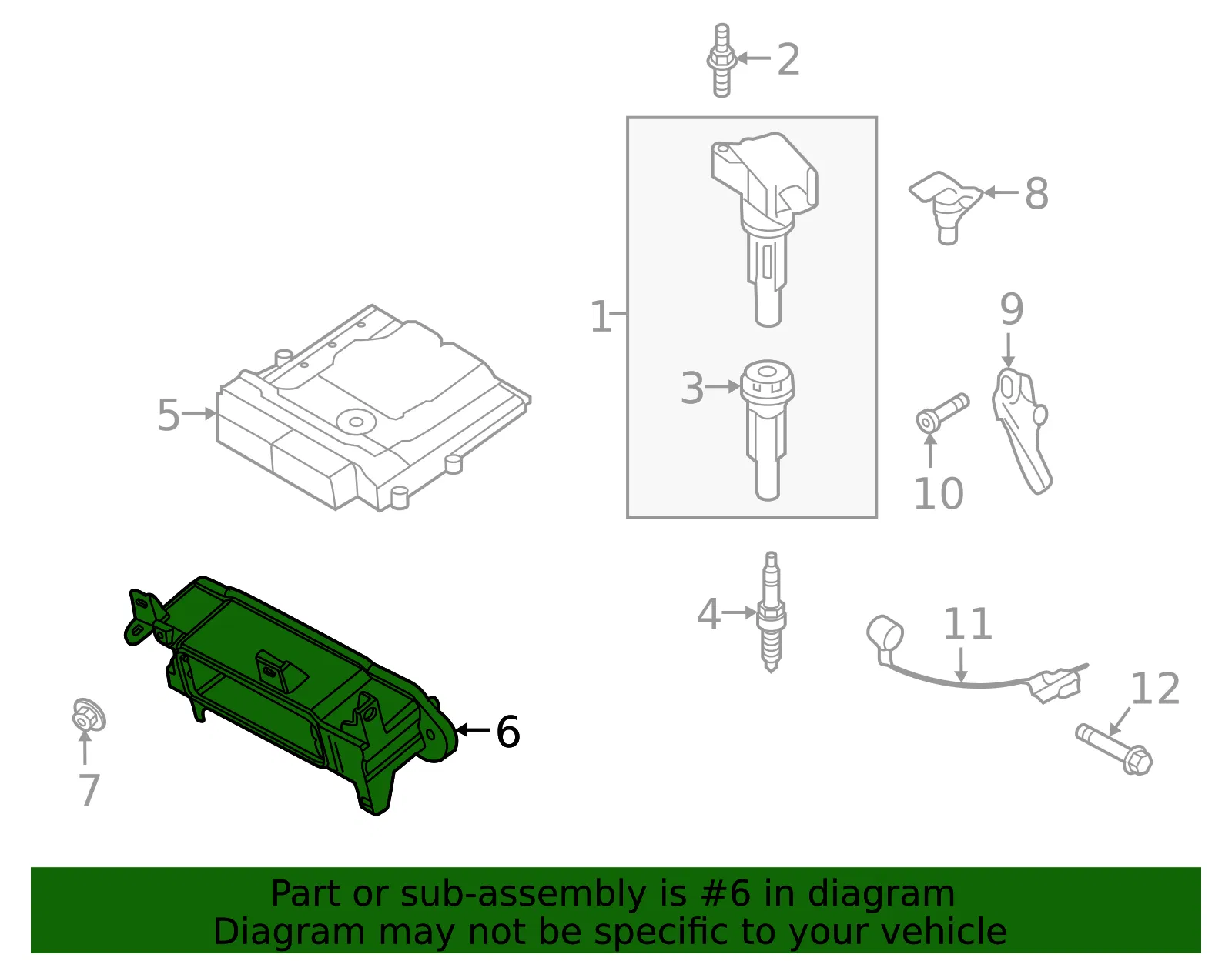 Engine Control Module (ECM) Bracket - Ford (mb3z12a659b)