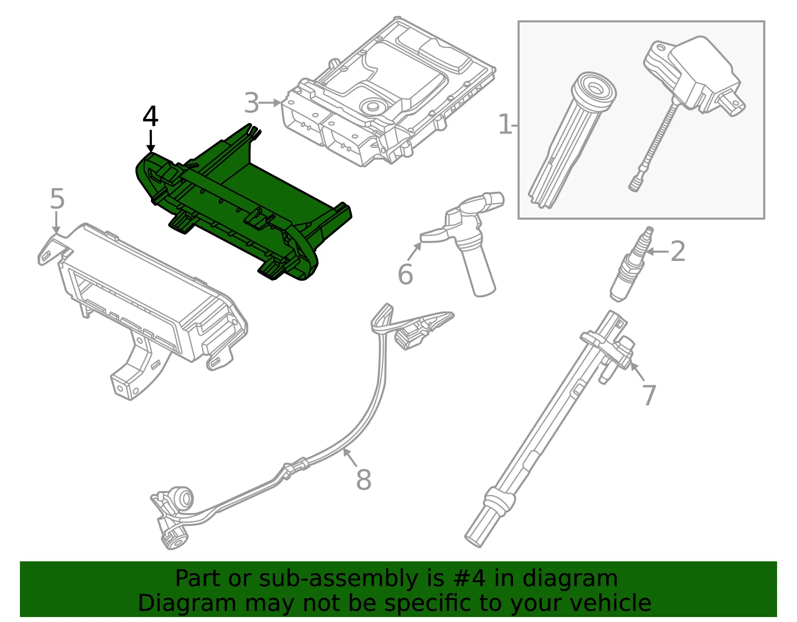 Engine Control Module (ECM) Bracket - Ford (mb3z12a659d)