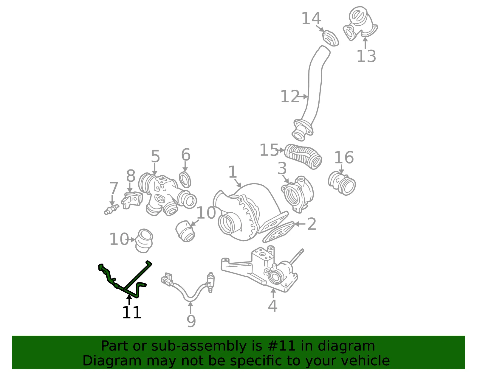 Vacuum Harness - Ford (mc3z9e498a)