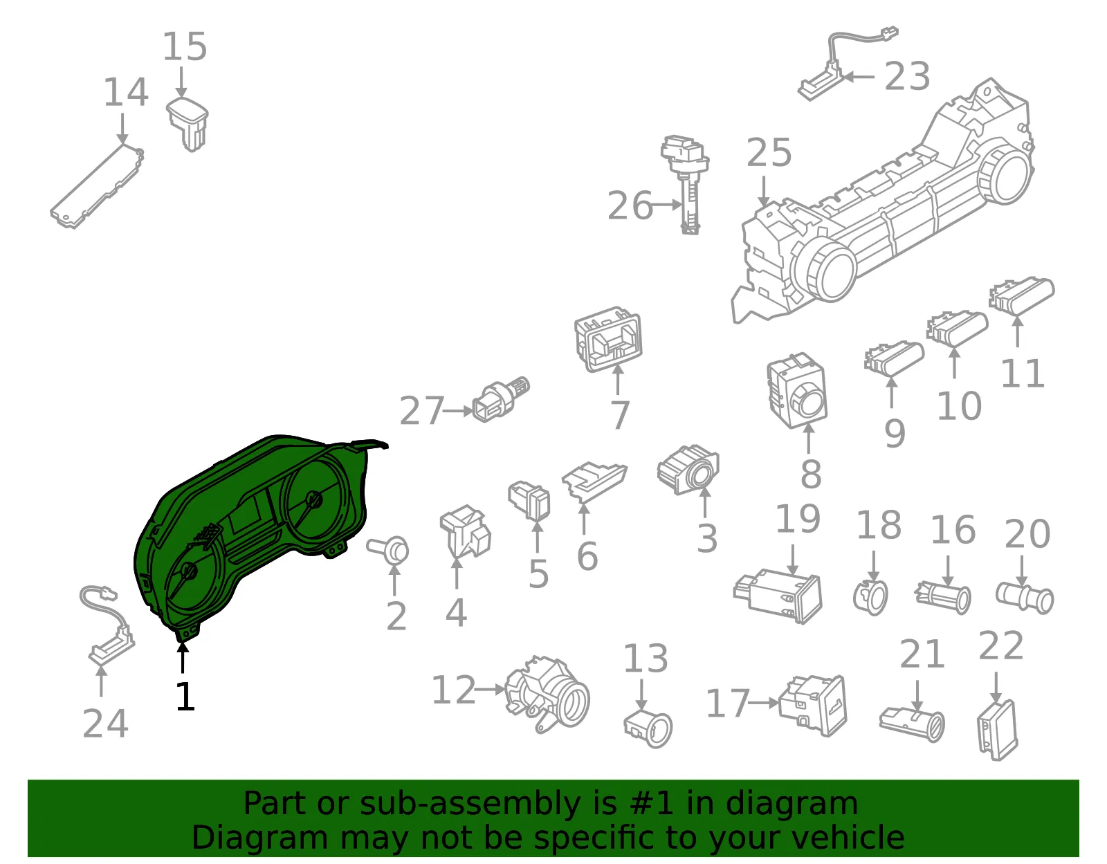 Cluster Assembly - Ford (ml3z10849ba)