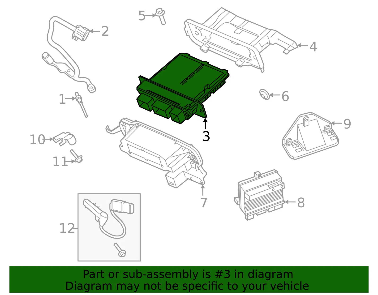 Engine Control Module (ECM) - Ford (ml3z12a650elb)