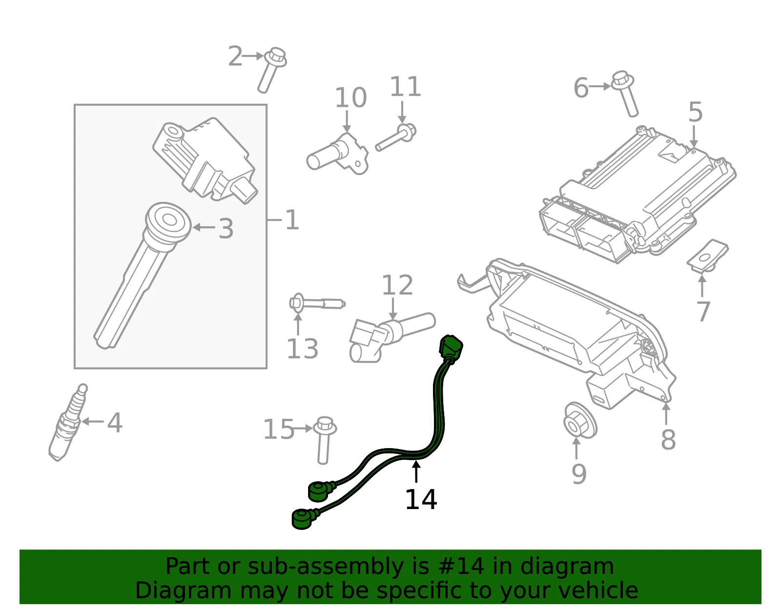 Knock Sensor - Ford (ml3z12a699b)