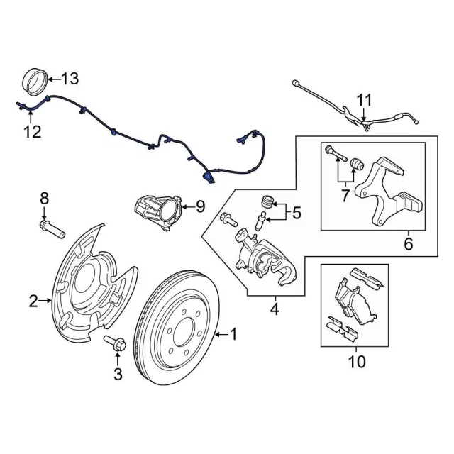 ABS Sensor - Ford (ml3z15k857b)