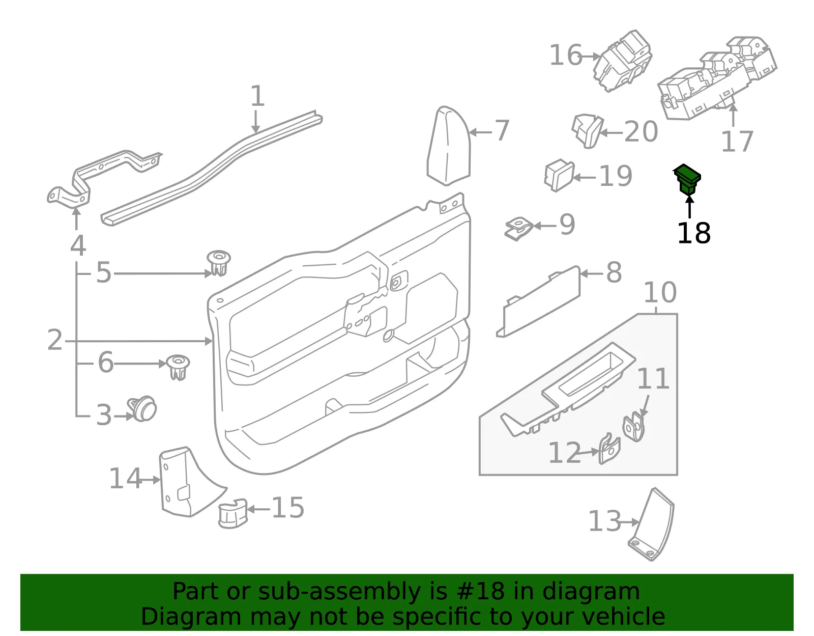 Mirror Switch - Ford (ml3z17b676aa)