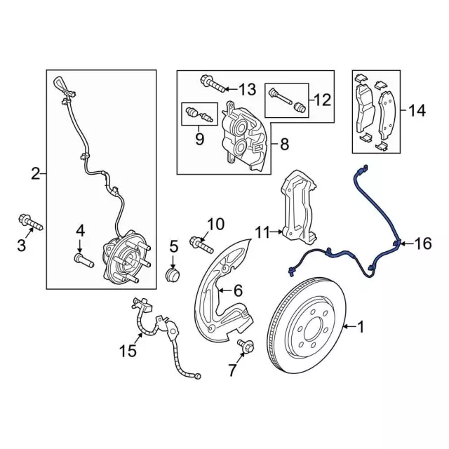 ABS Sensor - Ford (ml3z2c204j)