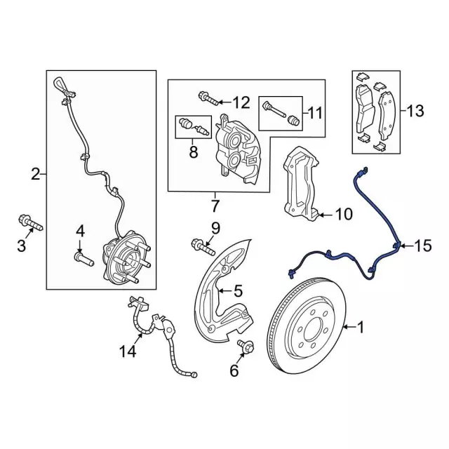 ABS Sensor - Ford (ml3z2c204k)