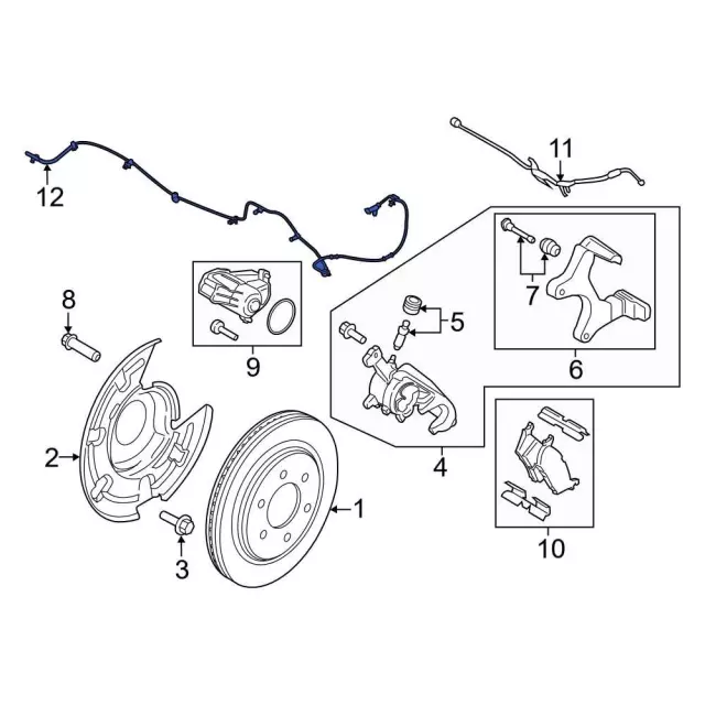 ABS Sensor - Ford (ml3z2c204l)