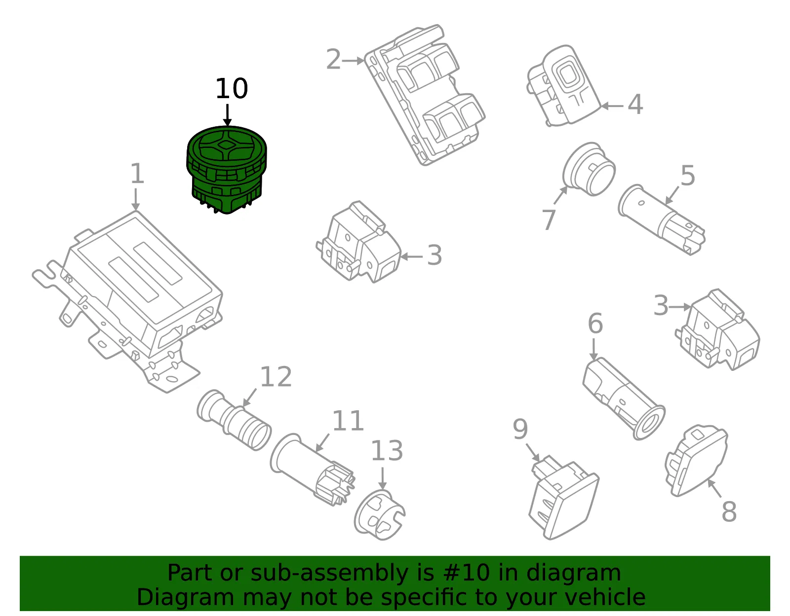 Control Switch - Ford (n2dz14b596aa)