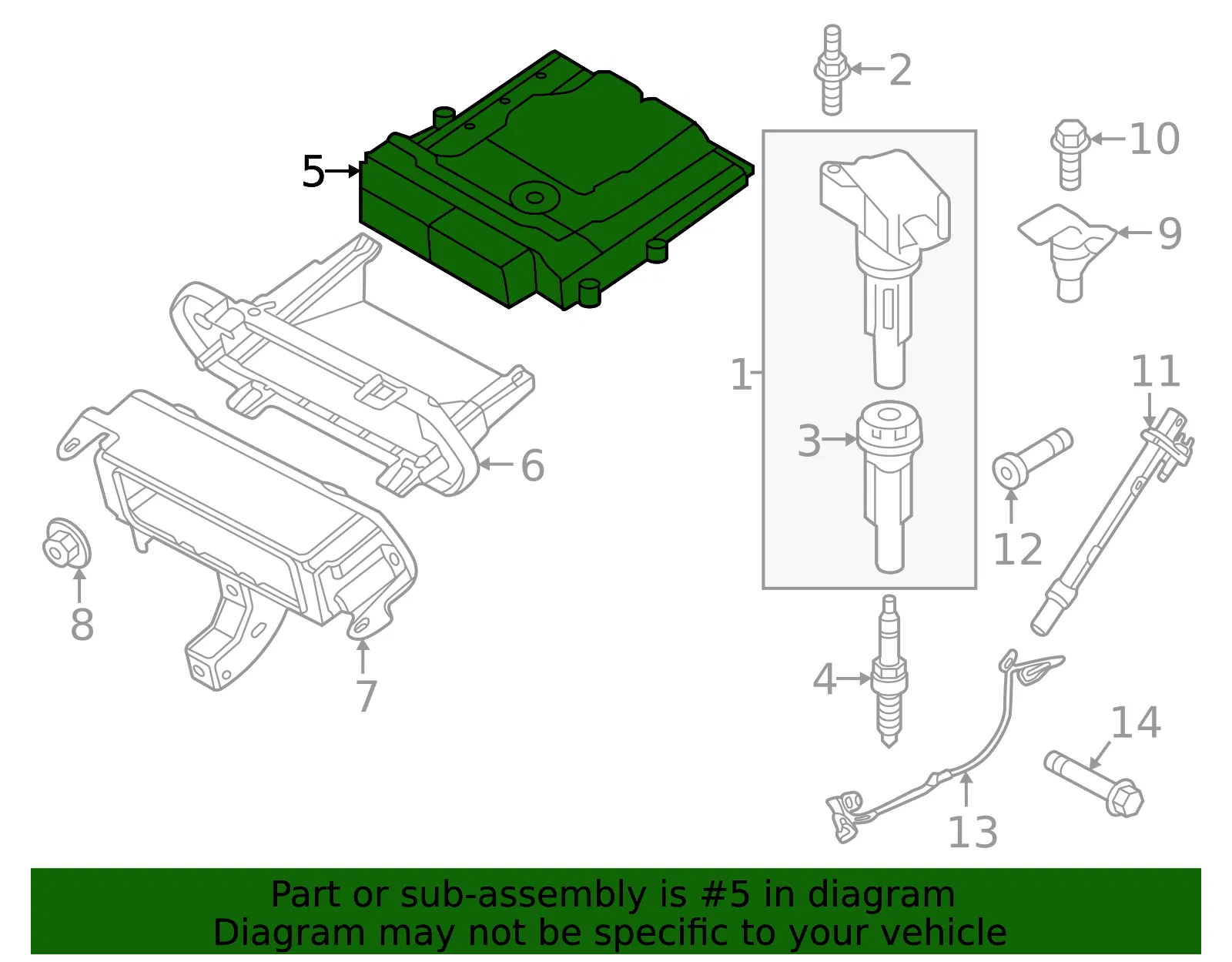 Engine Control Module (ECM) - Ford (nb3z12a650f)