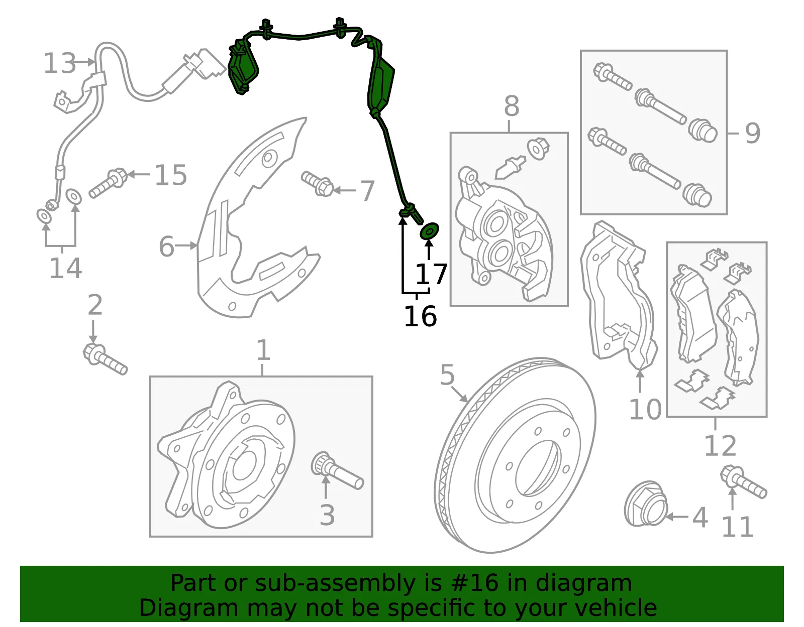 ABS Sensor - Ford (nb3z2c204a)