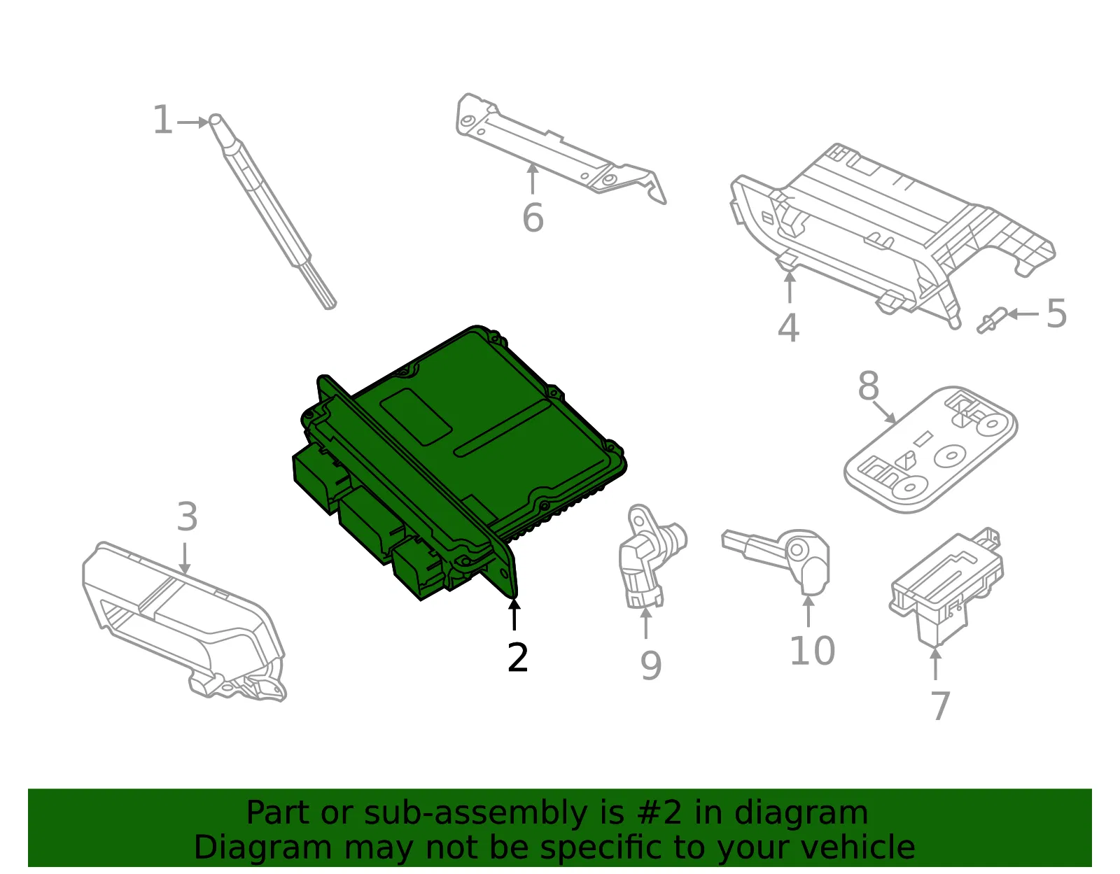 Engine Control Module (ECM) - Ford (nc3z12a650aba)