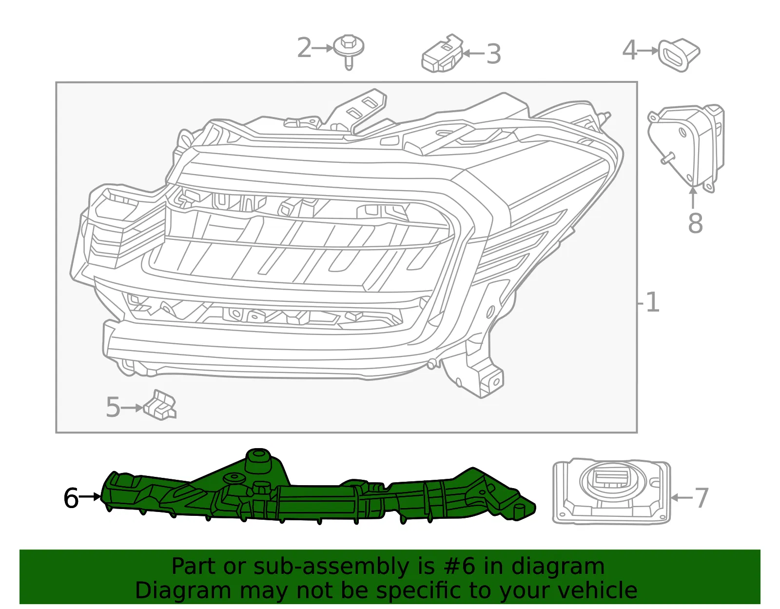 Headlight Bracket - Ford (nl1z17c973a)