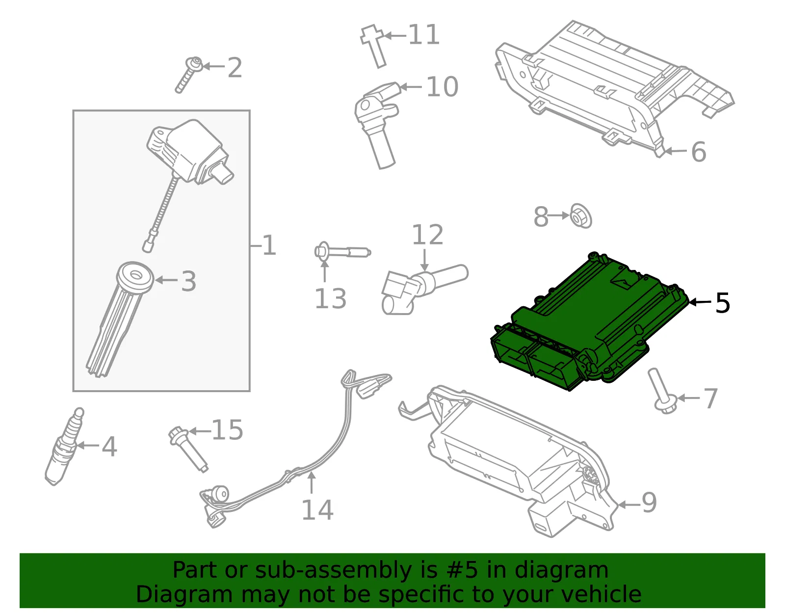 Engine Control Module (ECM) - Ford (nl3z12a650fya)