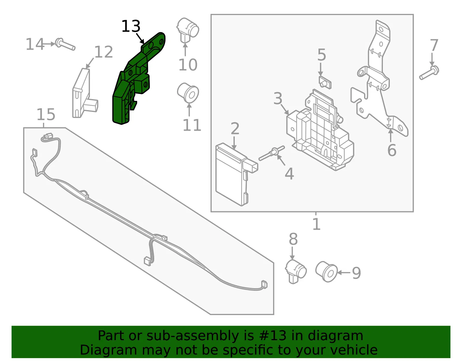 Radar Sensor Bracket - Ford (nl3z14d189d)