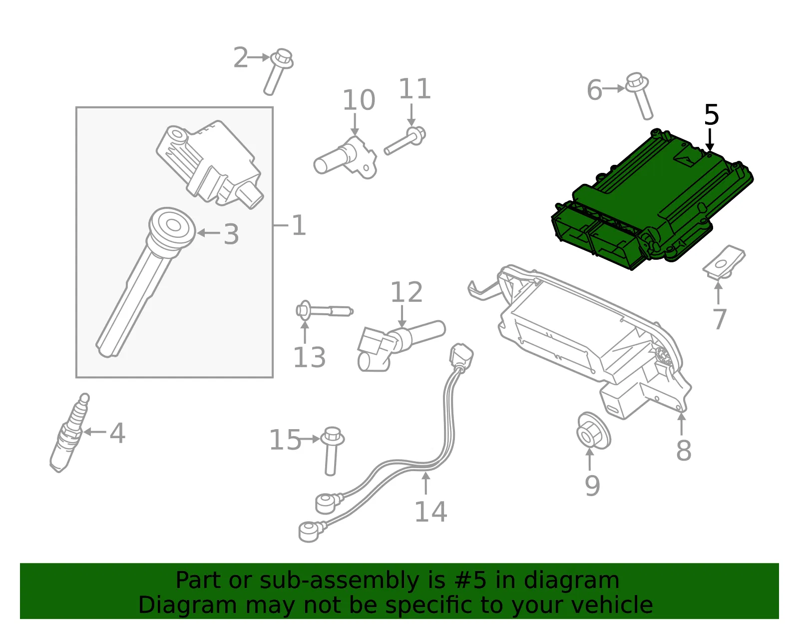 Engine Control Module (ECM) - Ford (nl7z12a650ea)