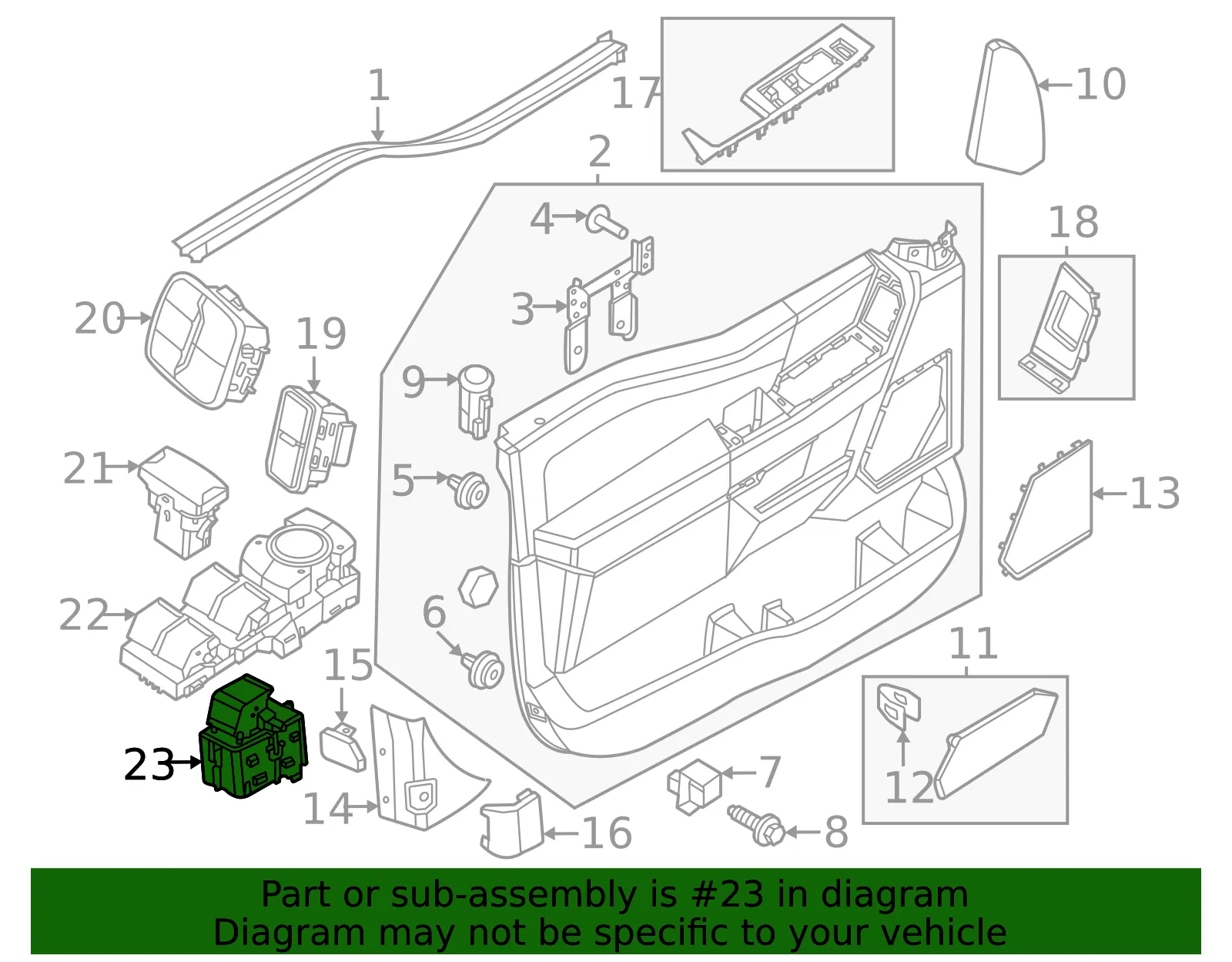 Window Switch - Ford (pc3z14529aa)