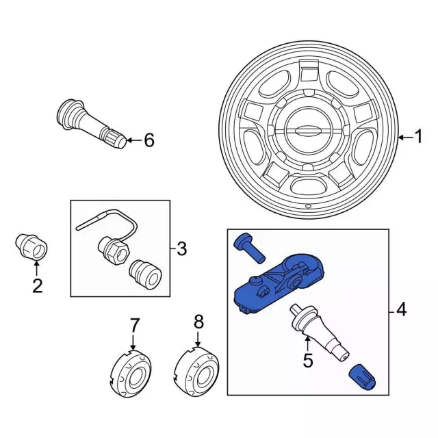 TPMS Sensor - Ford (pc3z1a189d)