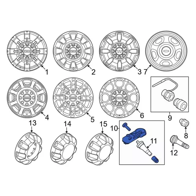 TPMS Sensor - Ford (pc3z1a189d)