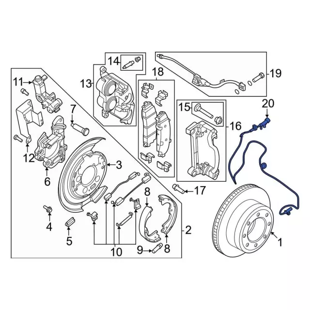 ABS Sensor - Ford (pc3z2c204b)