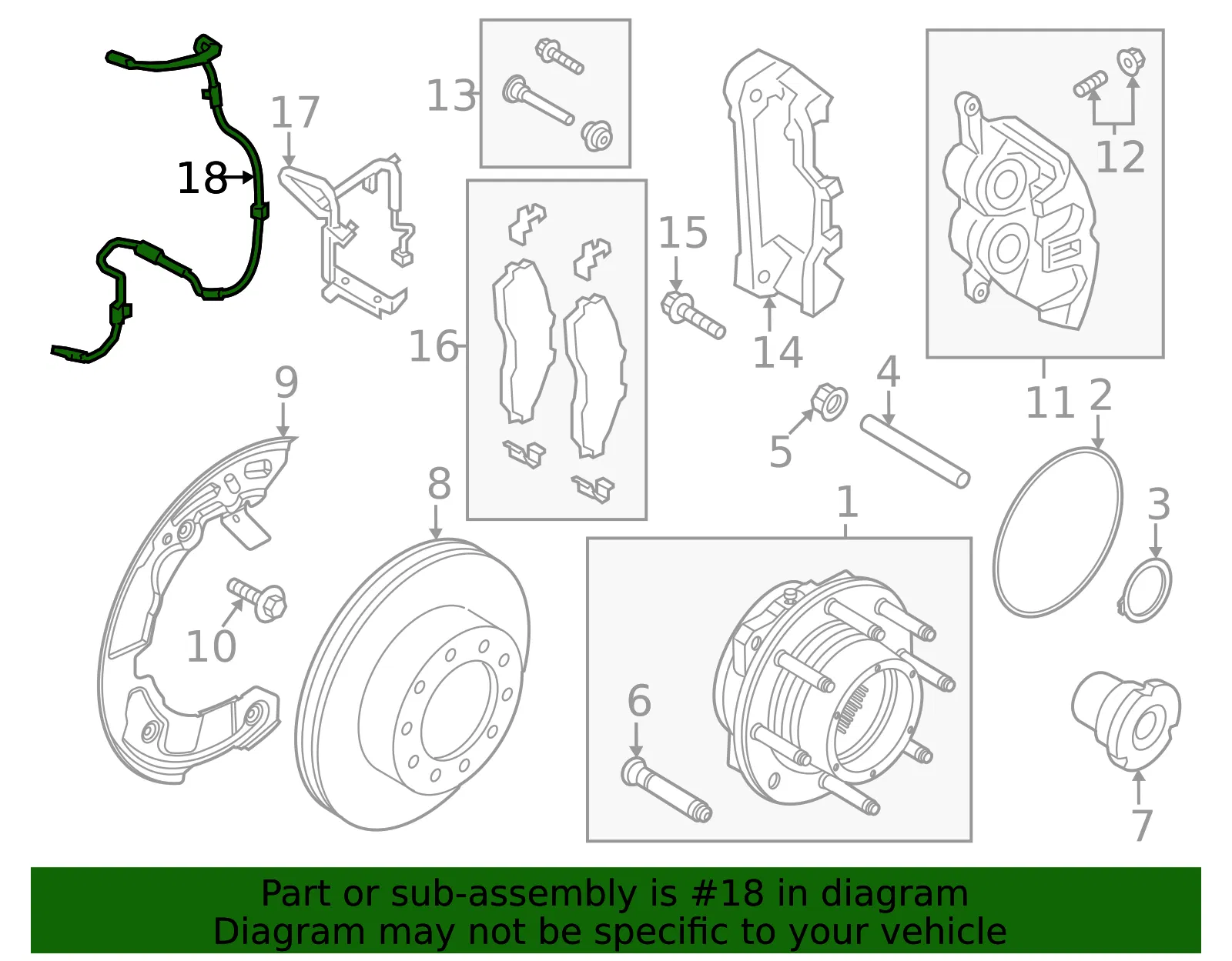 ABS Sensor - Ford (pc3z2c204b)