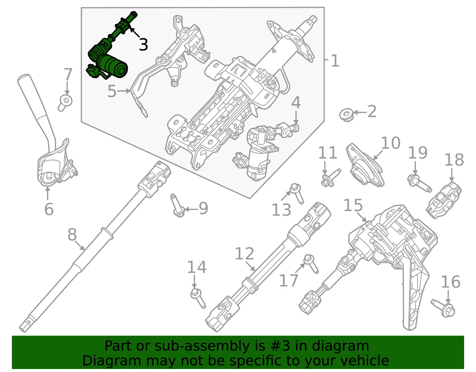 Actuator Assembly - Ford (pc3z3f840a)