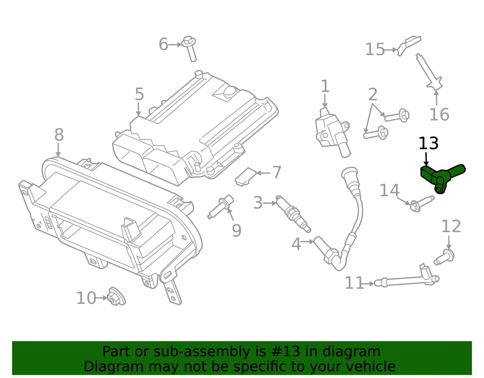 Engine Camshaft Position Sensor - Ford (pc3z6b288a)