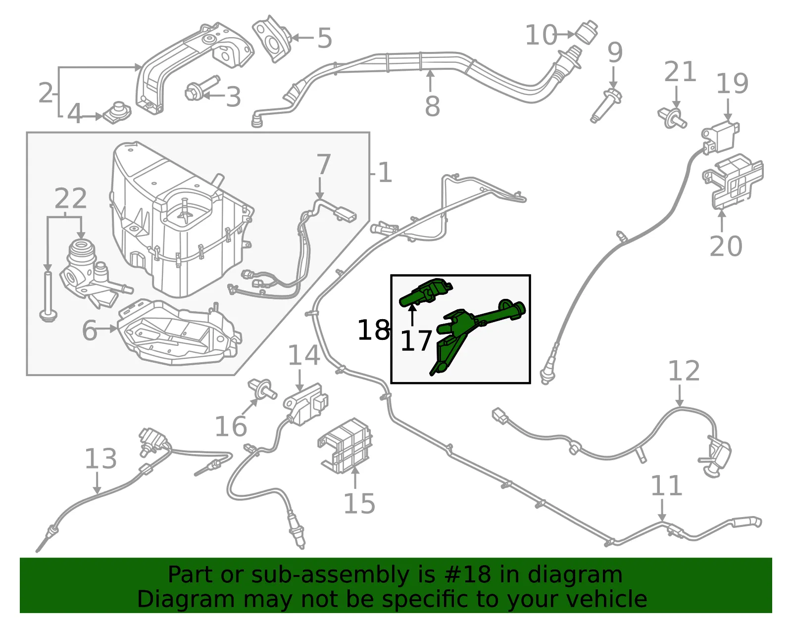 Pressure Sensor - Ford (pc3z9j460c)