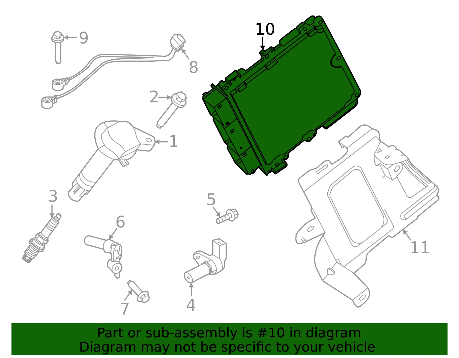 Engine Control Module (ECM) - Ford (pk4z12a650a)