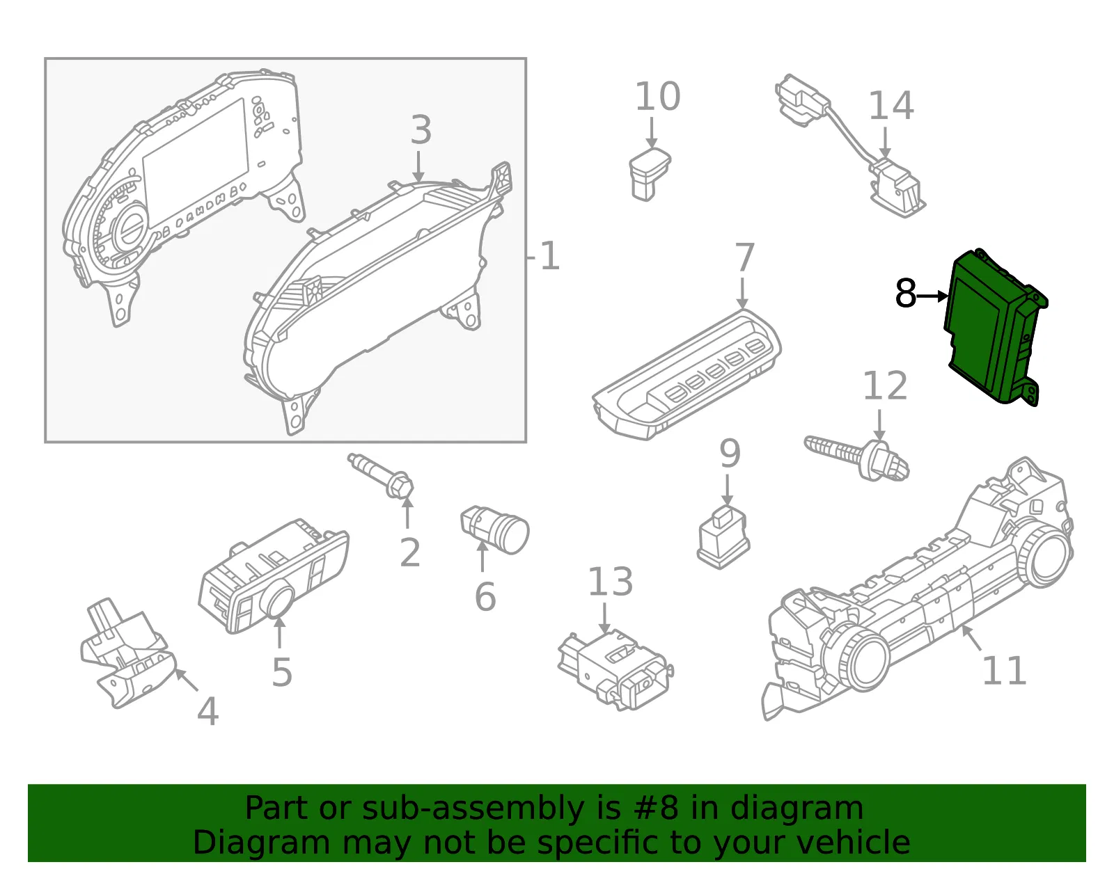 Control Module - Ford (ru5z14g490c)