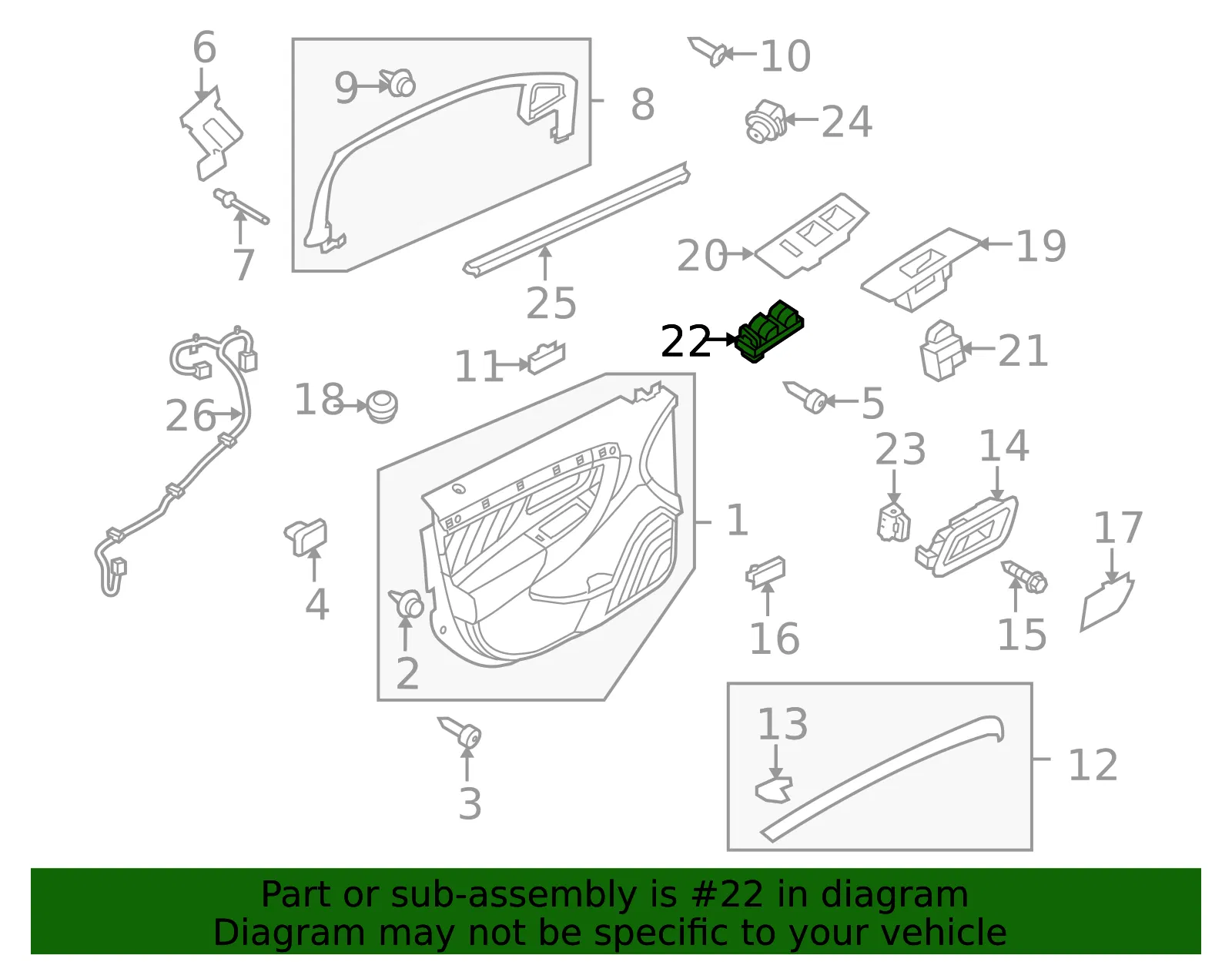 Motorcraft Window Switch - Ford (sw7269)