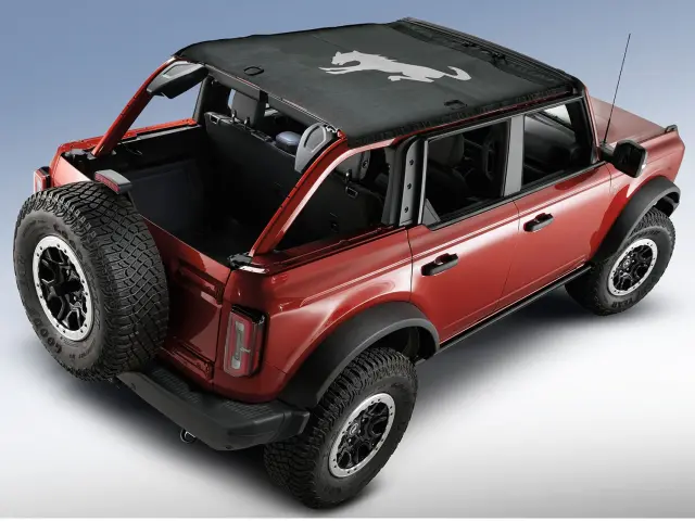 Bucking Bronco Bimini Top Black With Light - Ford (vm2dz54500w00l)