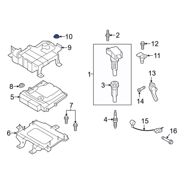 Engine Control Module (ECM) Nut - Ford (w520201s439)