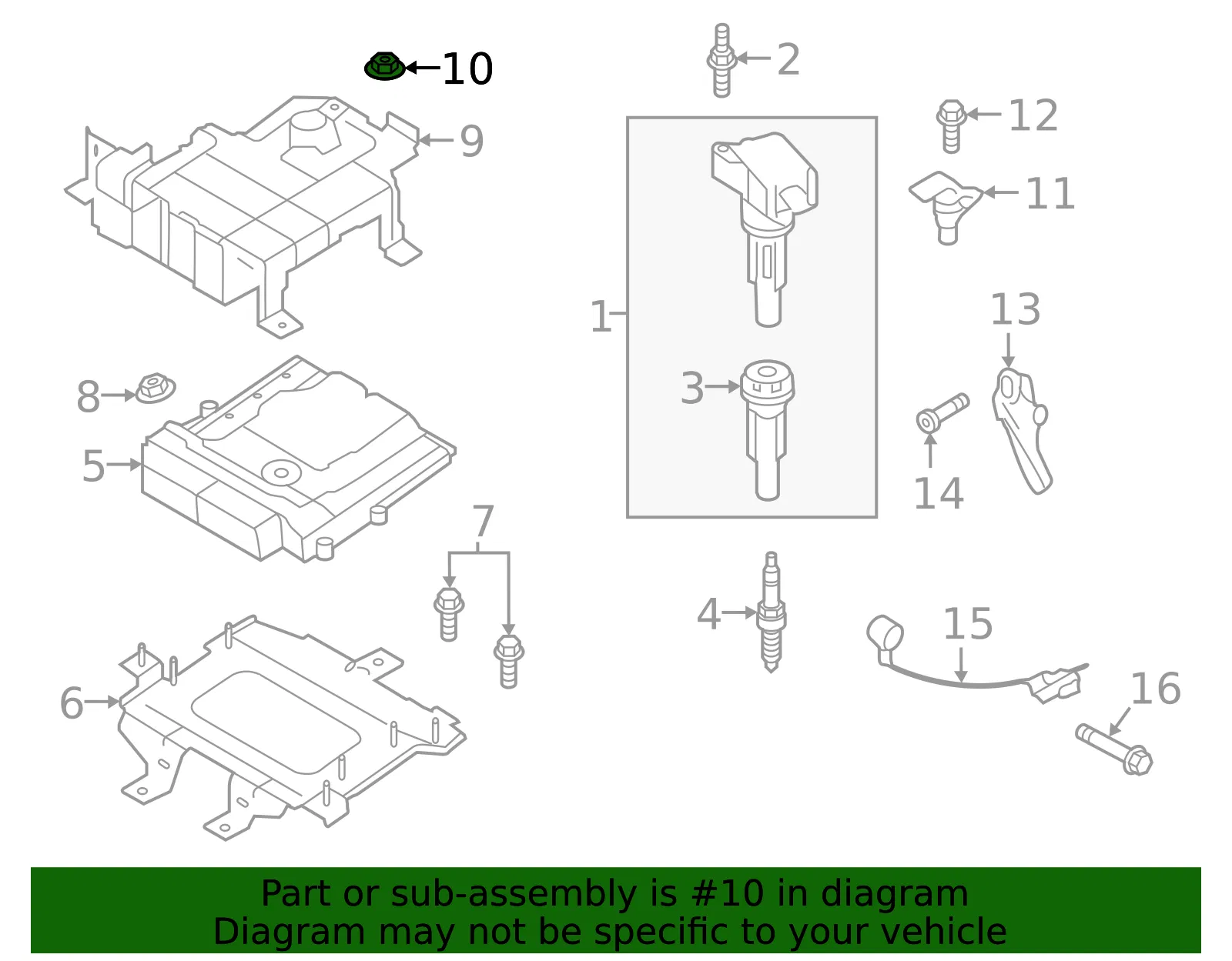 Engine Control Module (ECM) Nut - Ford (w520201s439)