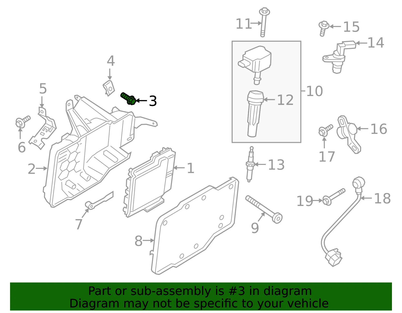 Engine Control Module (ECM) Bolt - Ford (w709347s307)