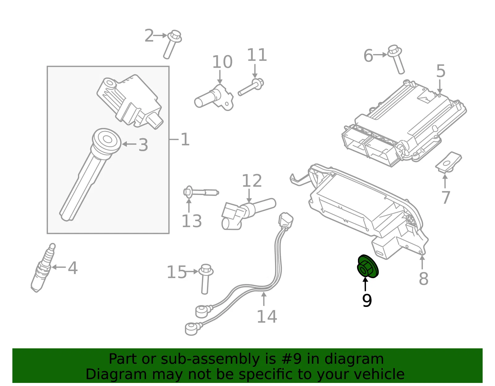 Engine Control Module (ECM) Nut - Ford (w714065s442)